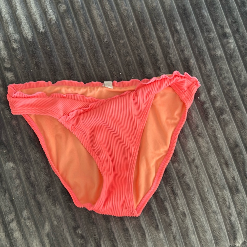 SO Neon Pink Textured Bikini Swim Bottom